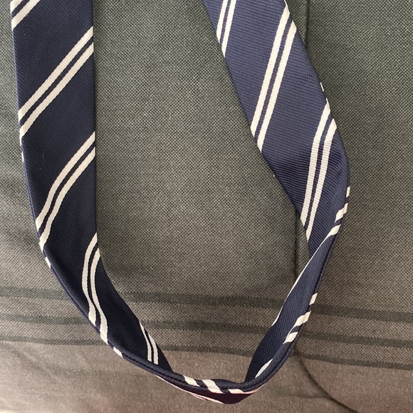 Crémieux double-d navy and white stripes canvas belt - Picture 11 of 17